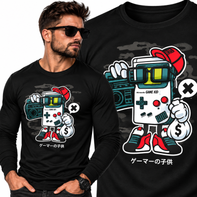 LONGSLEEVE ANIMOWANY  GAME KID